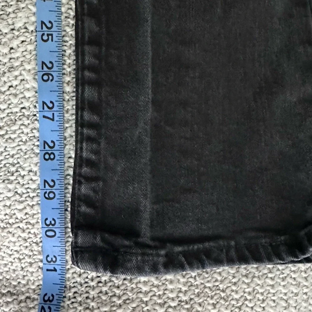 True Religion Jeans Mens 31 Black Denim Ricky‎ Relaxed Straight Flap Pocket